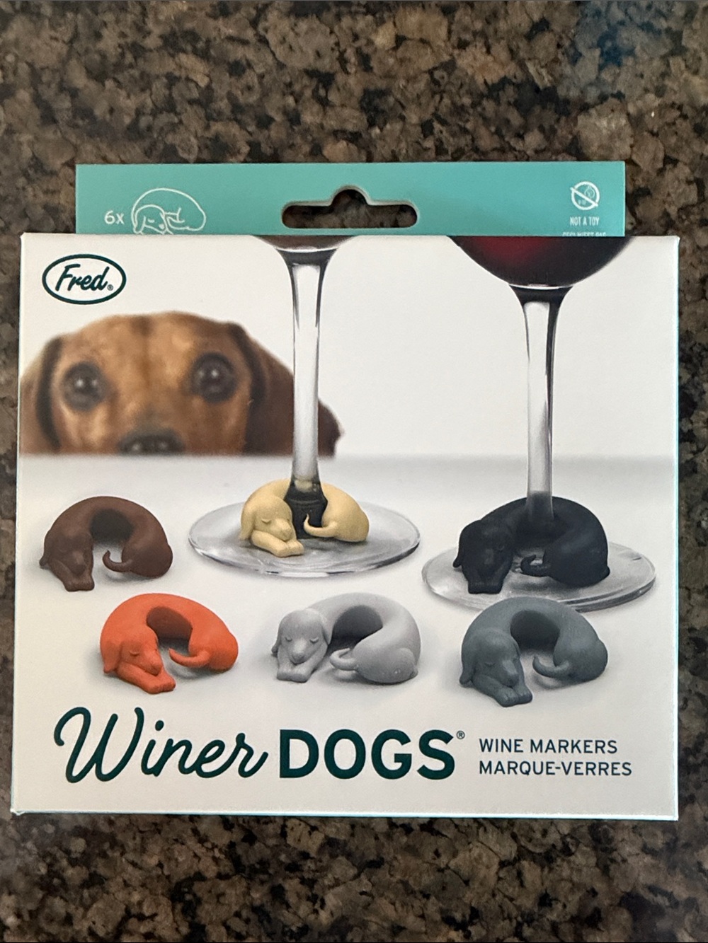 New Fred Winer Dogs Silicon Wine Markers